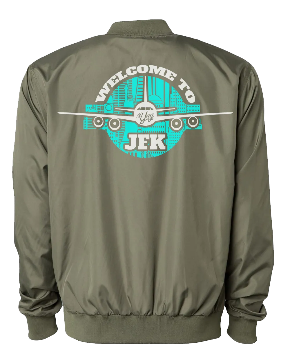 Mono YAY JFK NYCBG Bomber Jacket (Army Green)