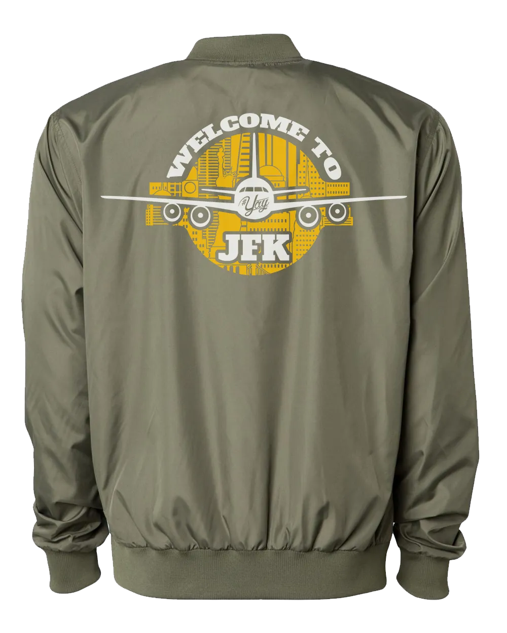 Mono YAY JFK NYCBG Bomber Jacket (Army Green)