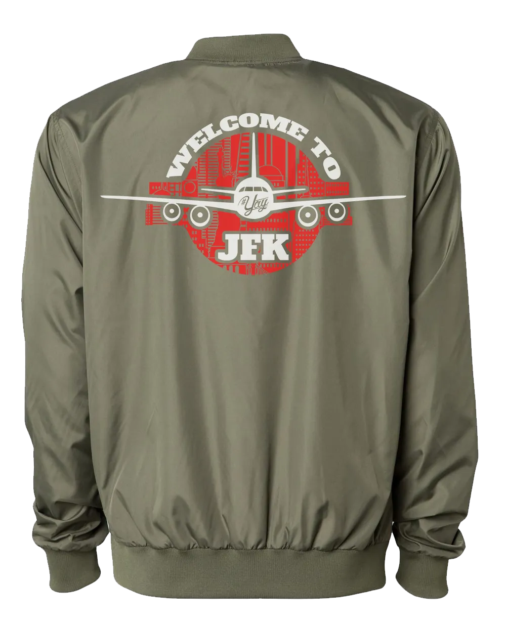 Mono YAY JFK NYCBG Bomber Jacket (Army Green)