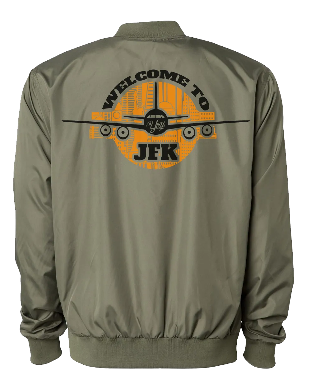 Mono YAY JFK NYCBG Bomber Jacket (Army Green)