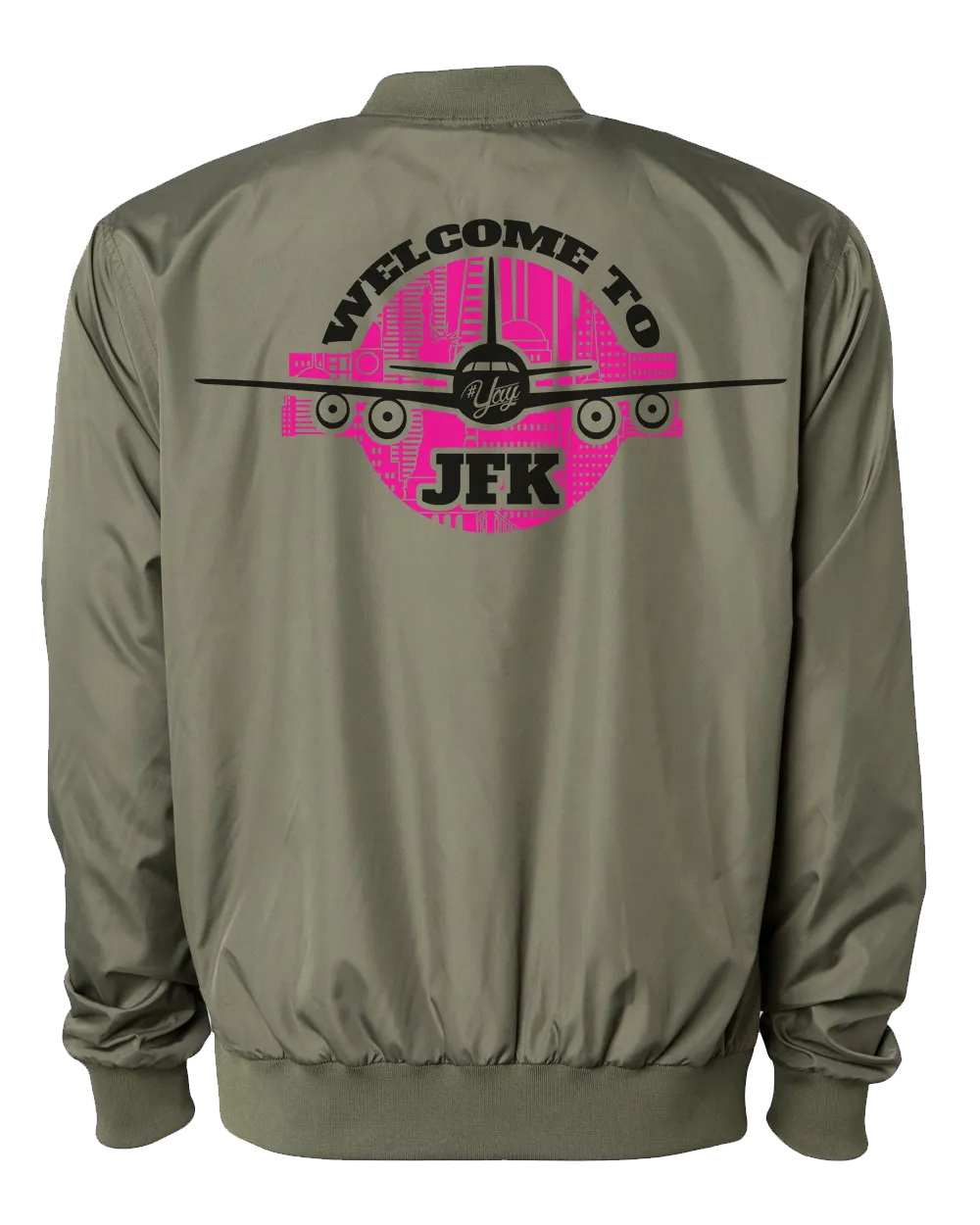 Mono YAY JFK NYCBG Bomber Jacket (Army Green)