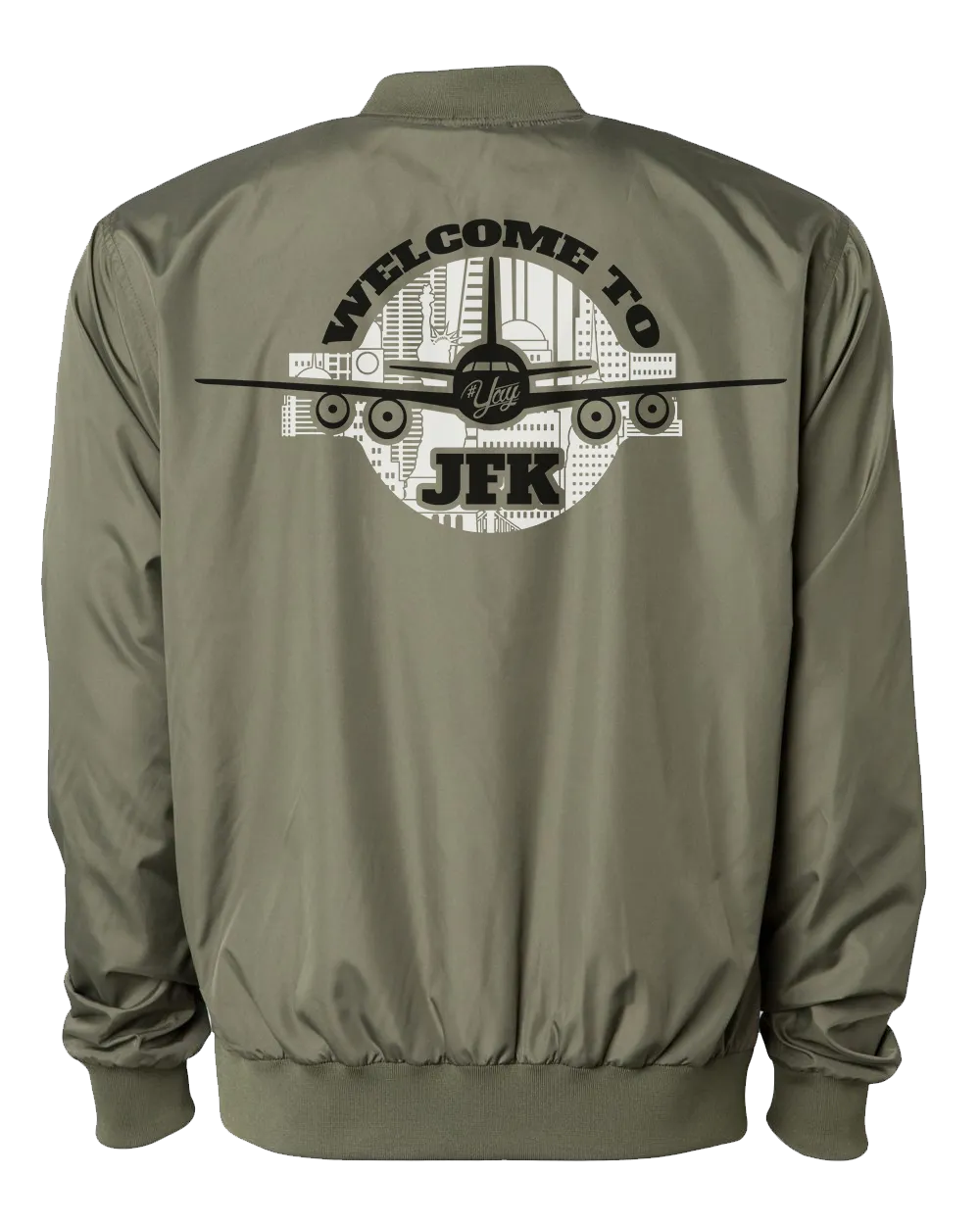 Mono YAY JFK NYCBG Bomber Jacket (Army Green)