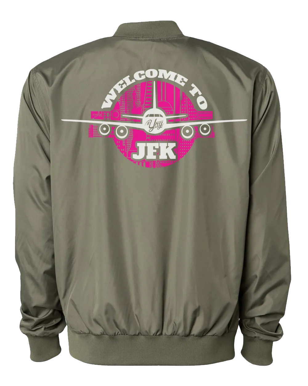 Mono YAY JFK NYCBG Bomber Jacket (Army Green)