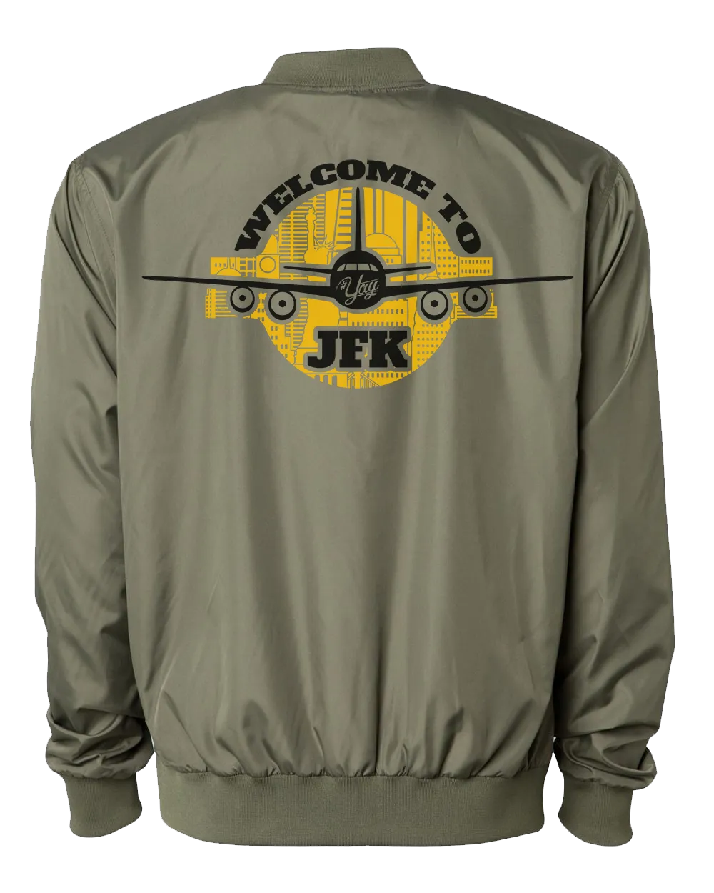 Mono YAY JFK NYCBG Bomber Jacket (Army Green)