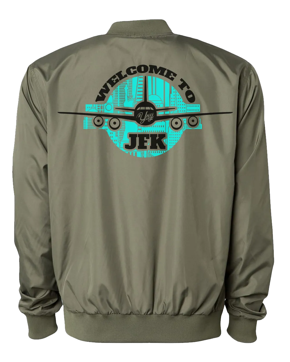 Mono YAY JFK NYCBG Bomber Jacket (Army Green)