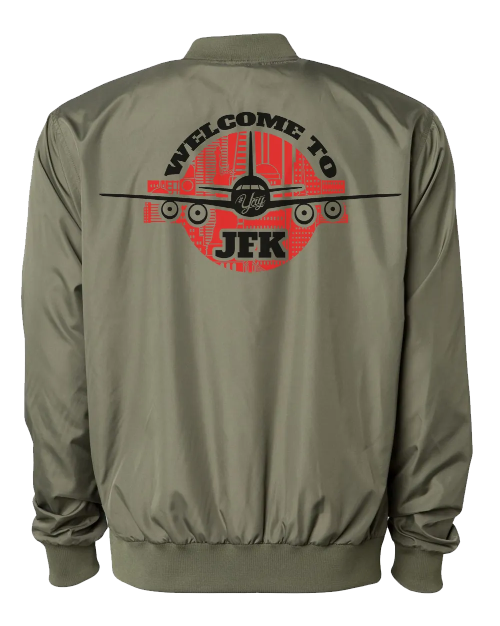 Mono YAY JFK NYCBG Bomber Jacket (Army Green)