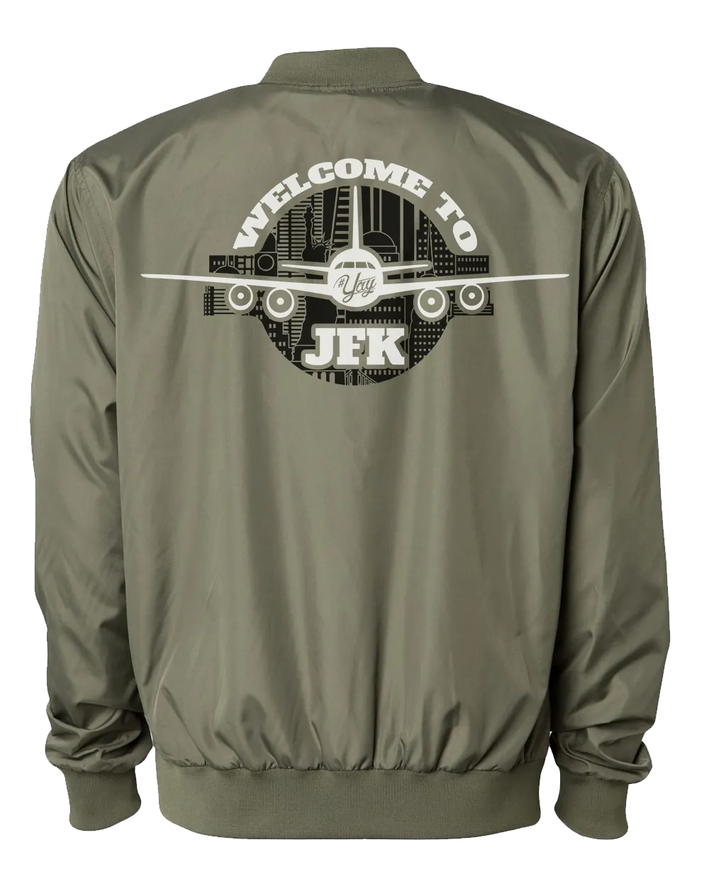 Mono YAY JFK NYCBG Bomber Jacket (Army Green)