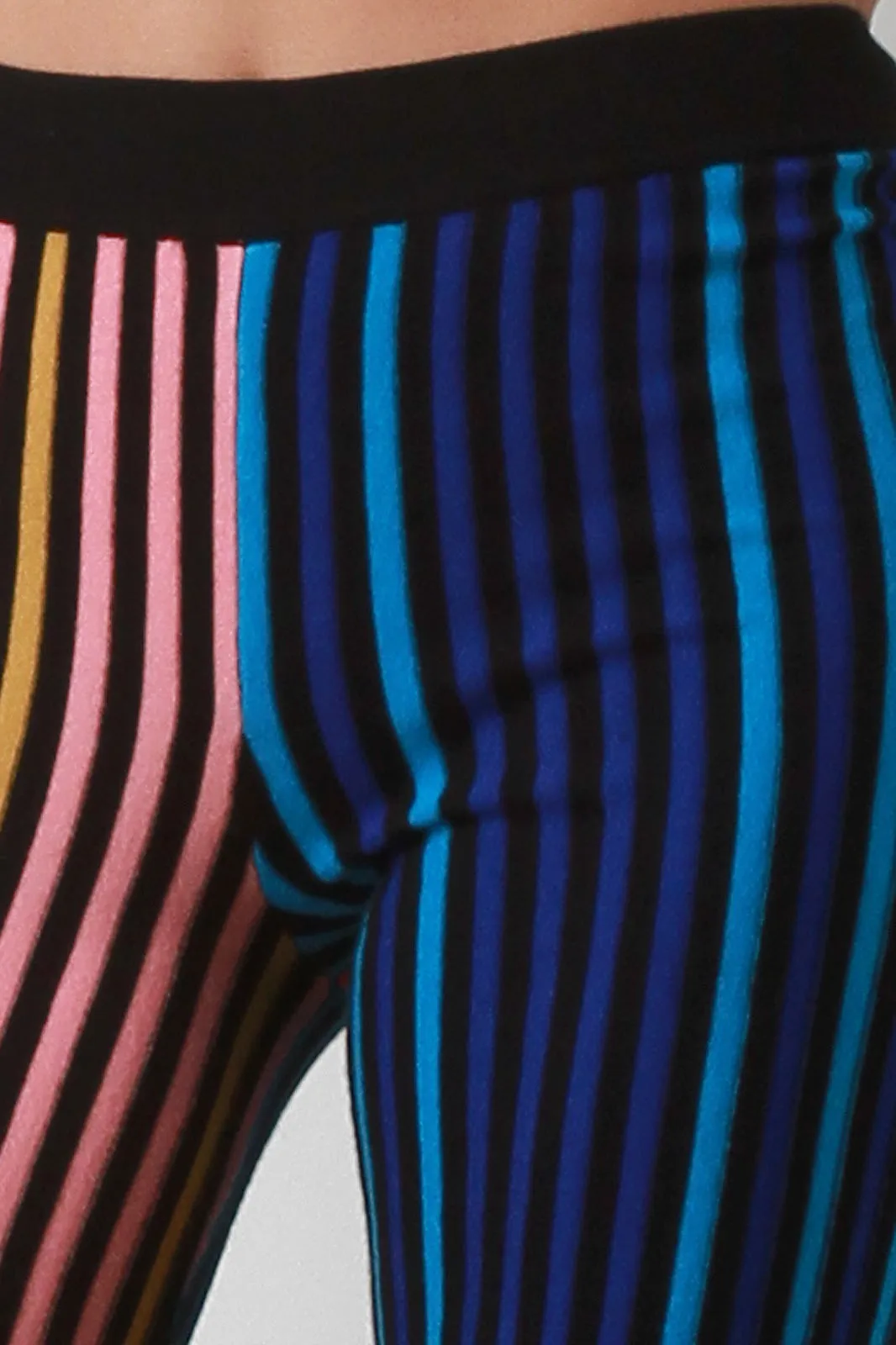 Multi Color Ribbed Knit Leggings