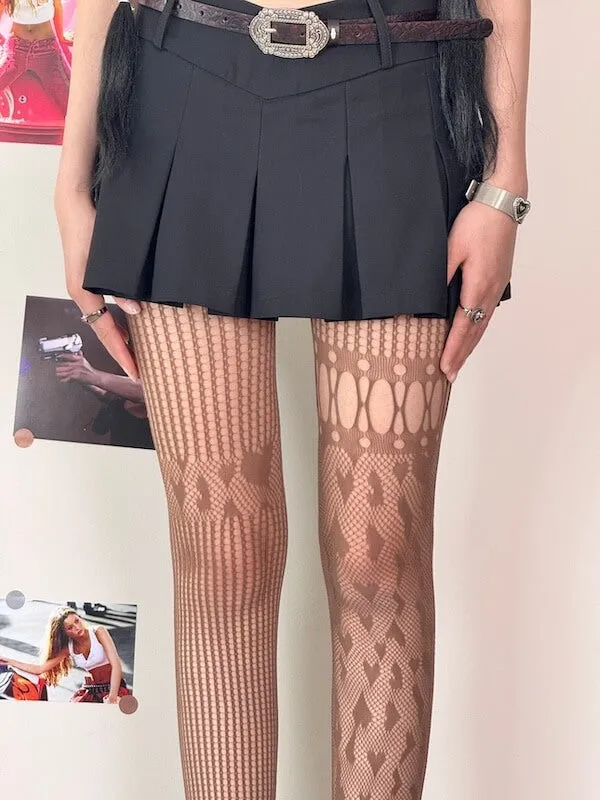 Niche asymmetric heart tights