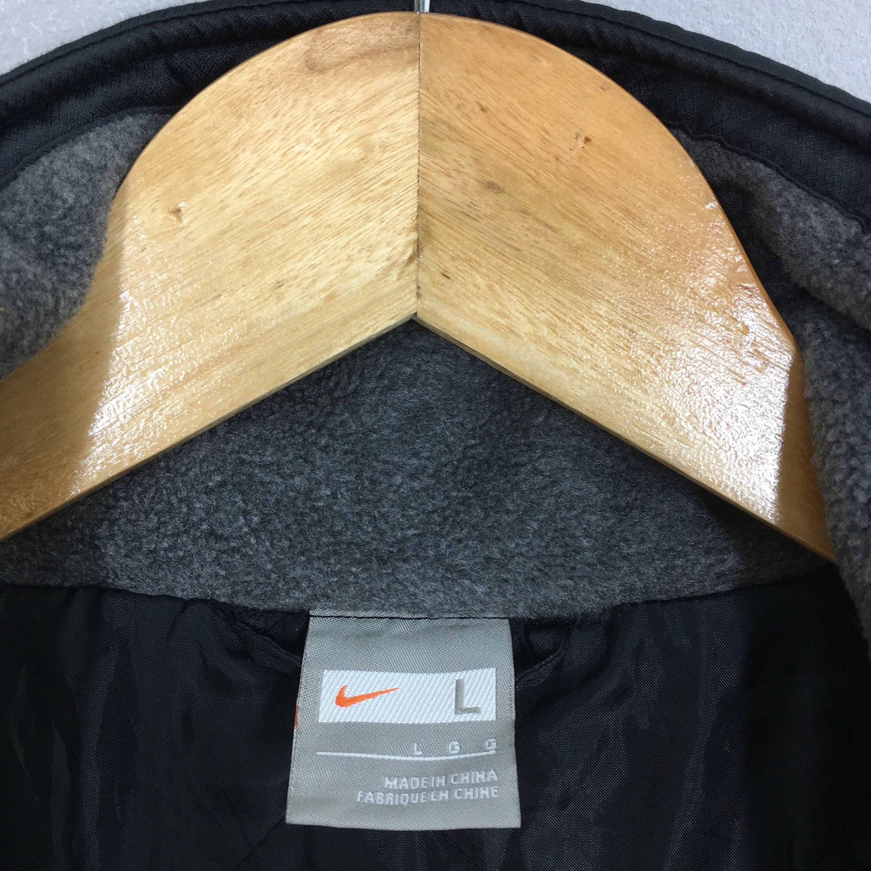 Nike Swoosh Black Parka Jacket Large