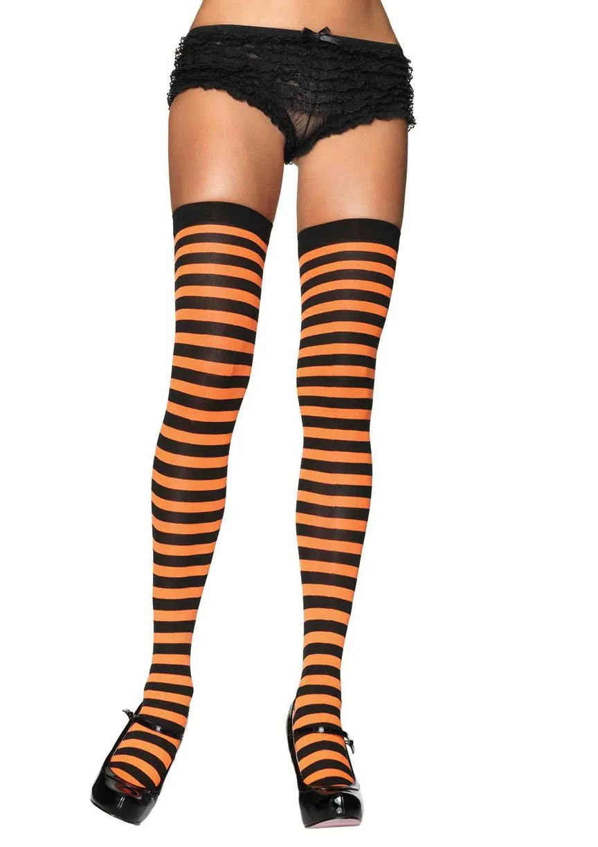 Nylon Stocking with Stripes 6005