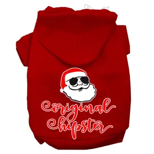Original Hipster Screen Print Dog Hoodie Red Xxl (18)