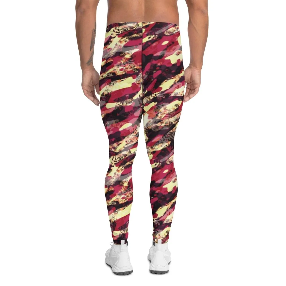 Red Camouflage Men's Leggings