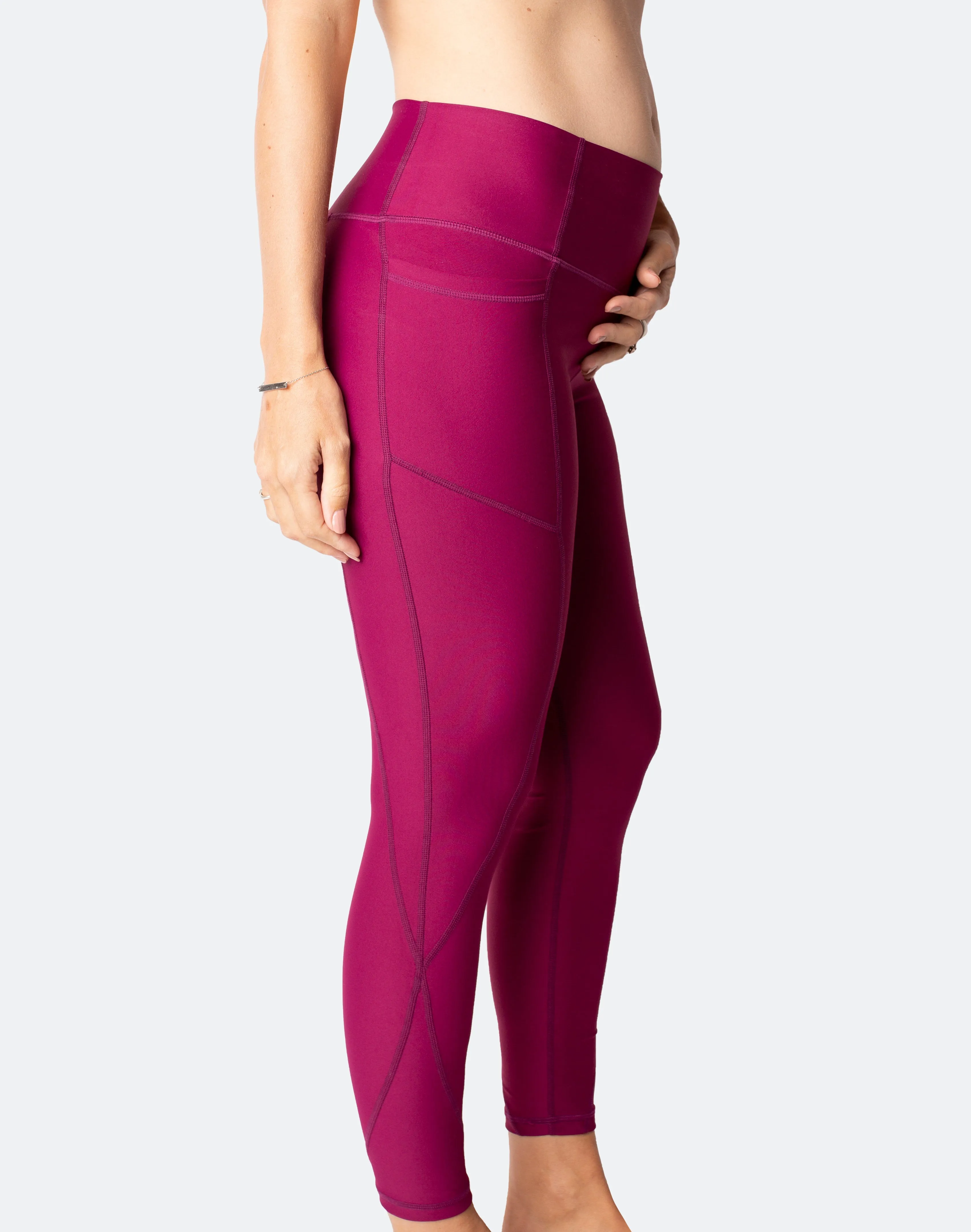 Relove ** Power FIT - High Waisted Tights 7/8 Plum