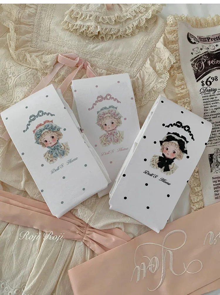 Roji Roji~Sweet Lolita Tights Velvet Print Pantyhose