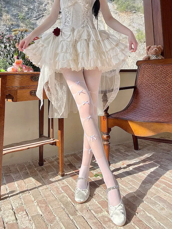 Romantic bow tights
