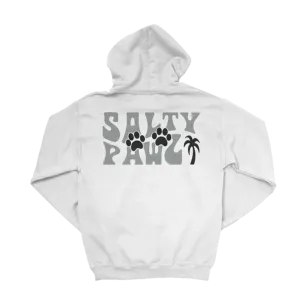 Salty Pawz White/Grey (Adult Hoodie)