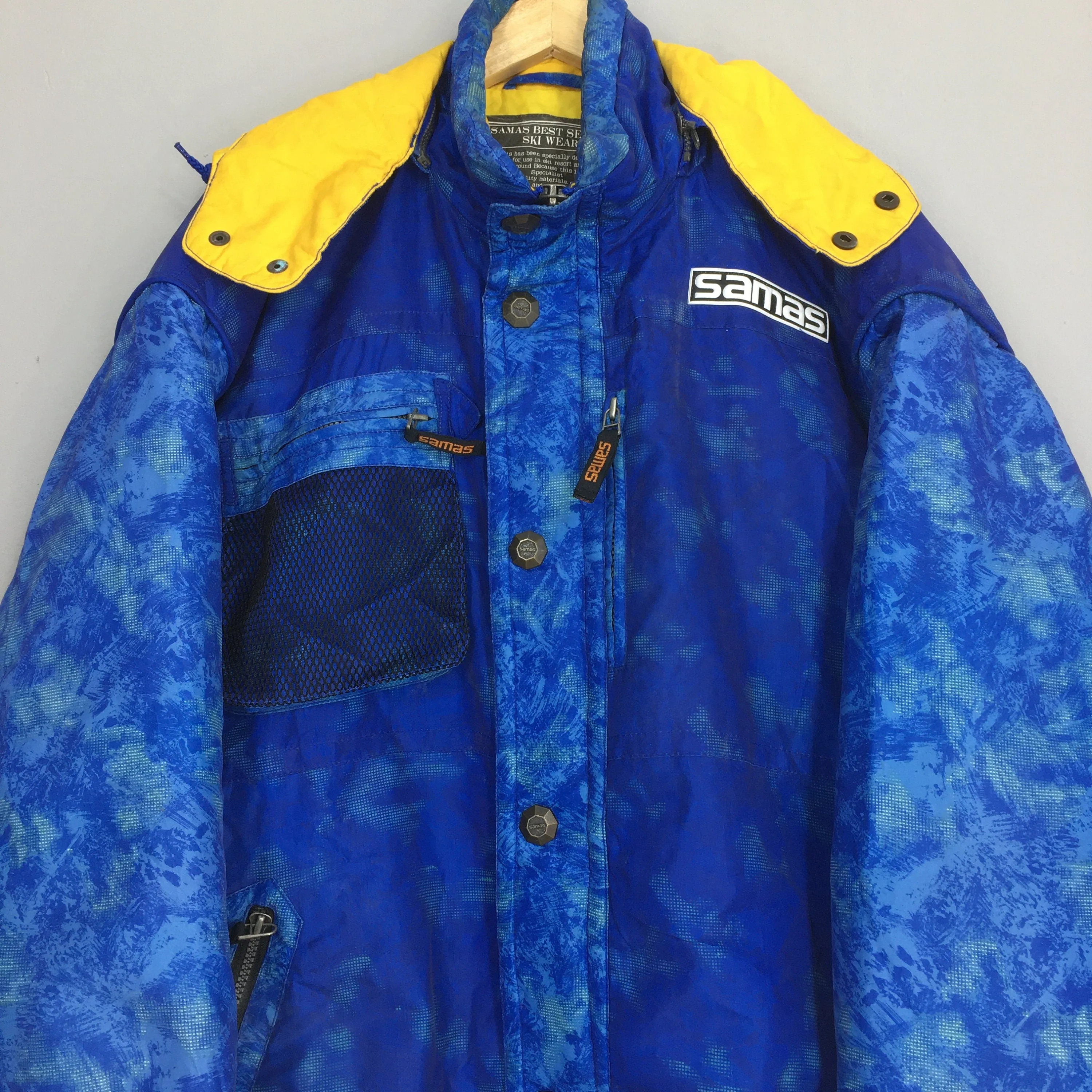 Samas Ski Wear Blue Bomber Jacket Large