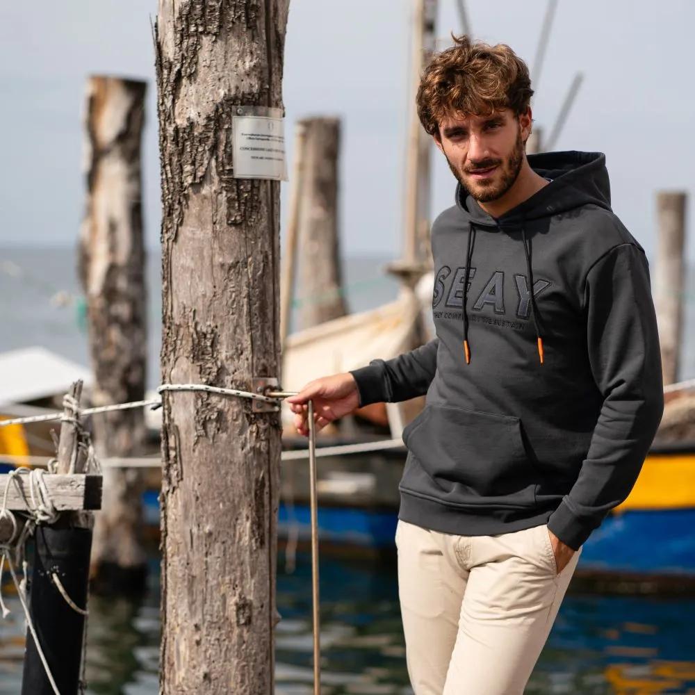 SEAY Hoodie Black Delavé