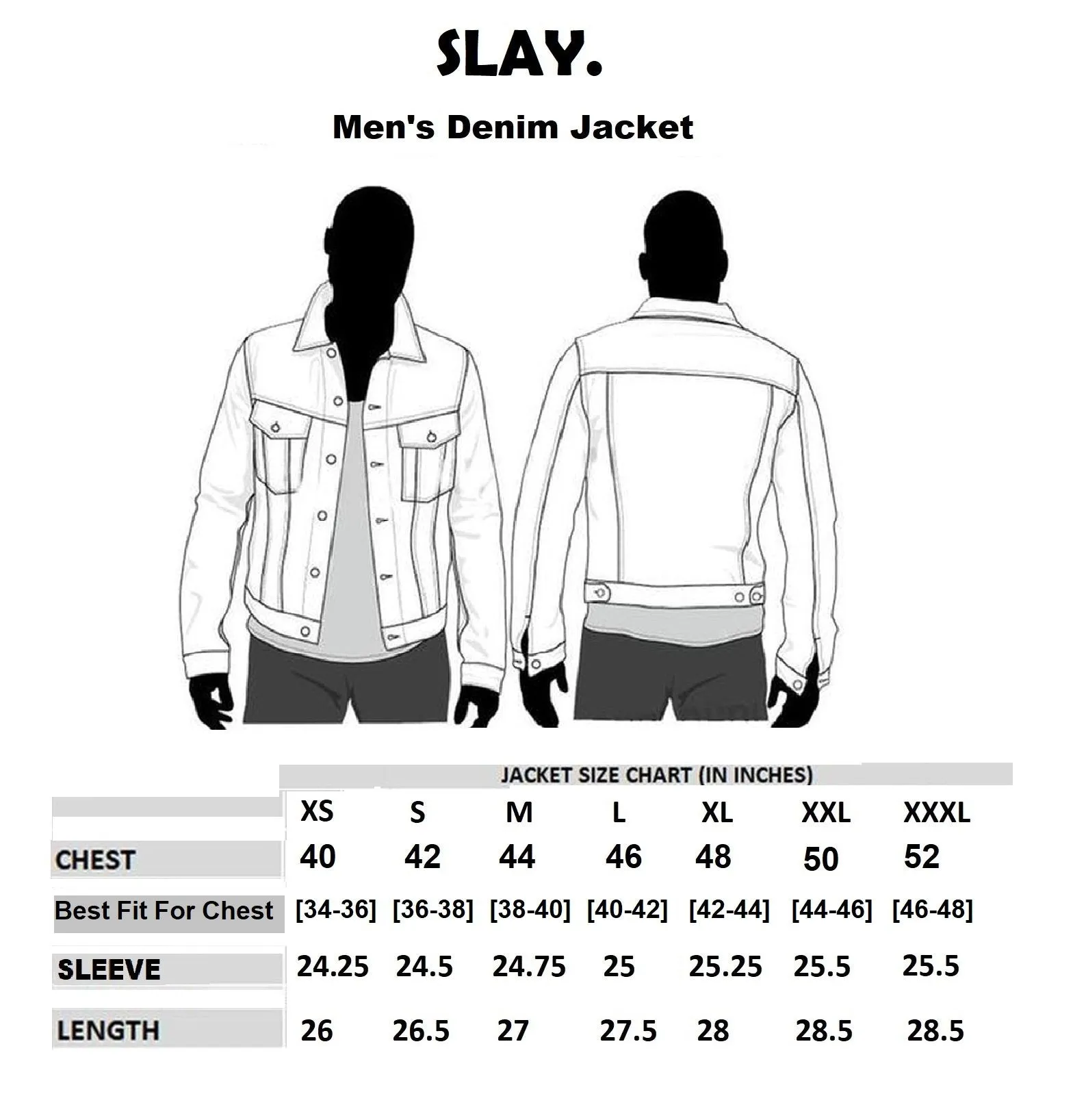 SLAY. Men's Black & White Patched Colorblock Denim Cotton Biker Jacket For Men