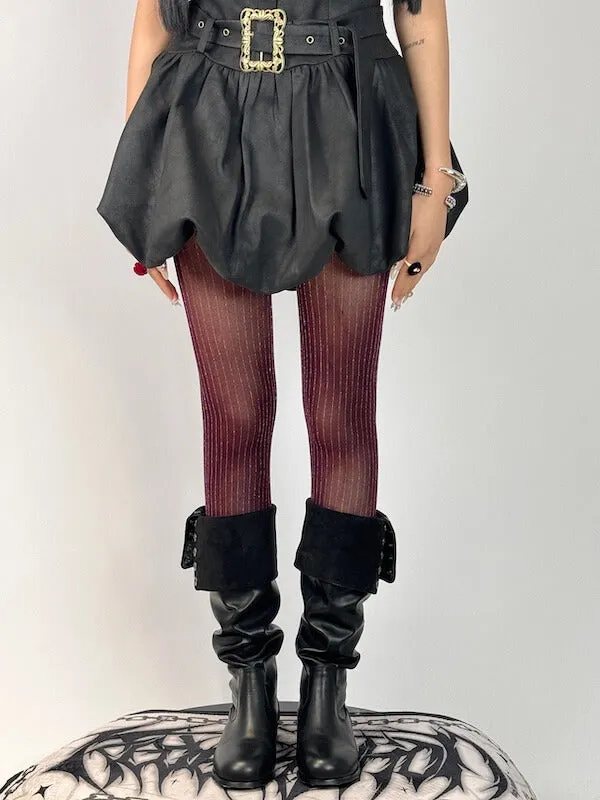 Sparkling shiny striped tights