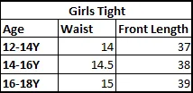 Teens Girls Basic Tights - White
