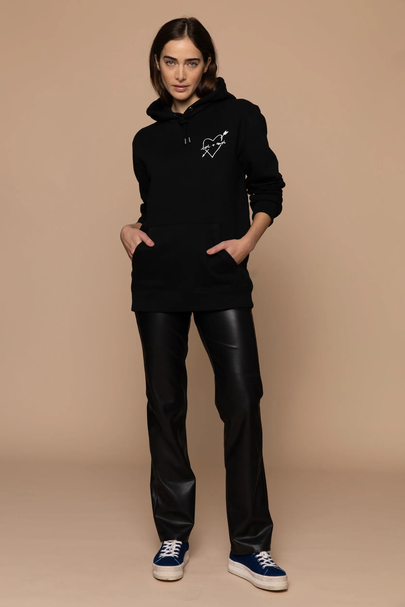 Toi   Moi Hoodie - Schwarz / Weiß