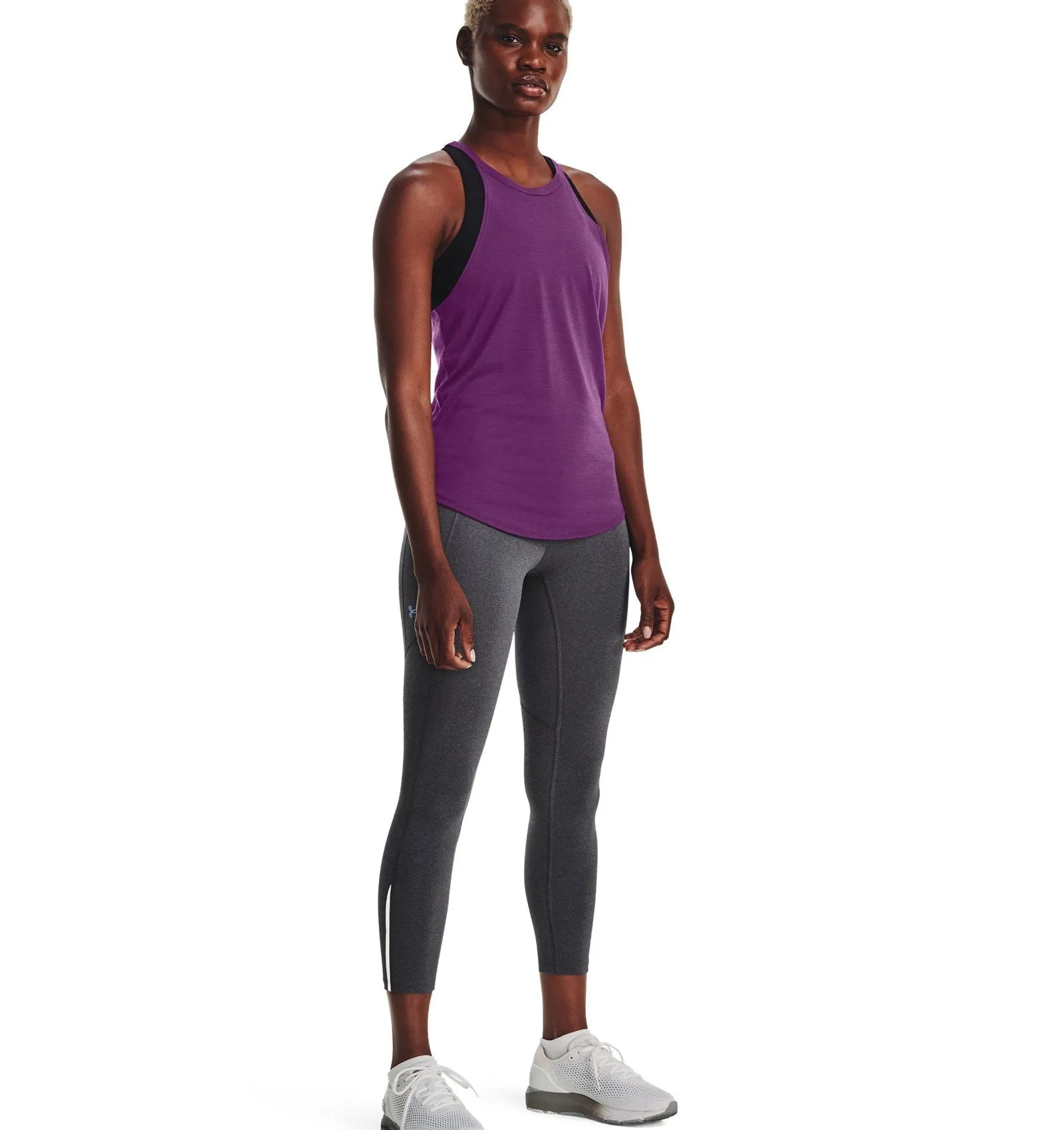 Under Armour Women's UA Fly Fast 3.0 Ankle Tights Leggings - Silver