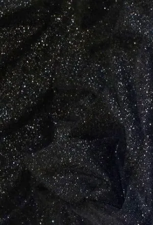 Unitard - Black Silver Glitter