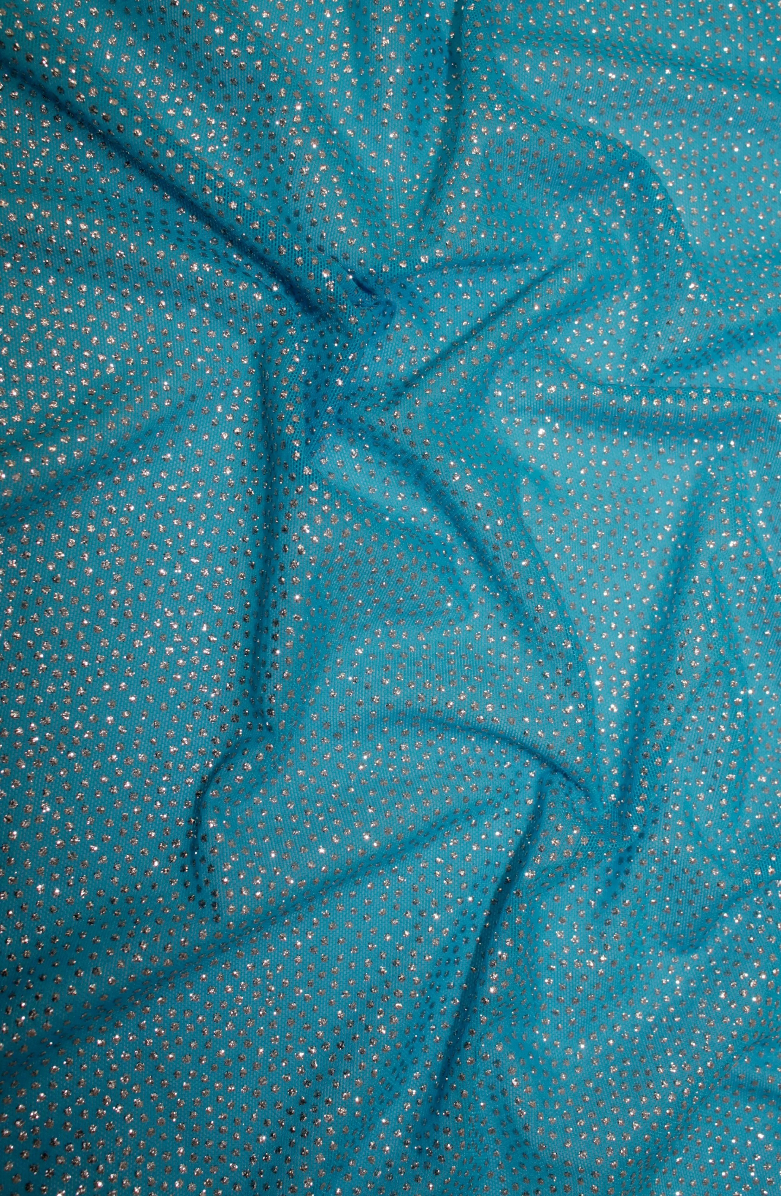 Unitard - Turquoise Silver Glitter