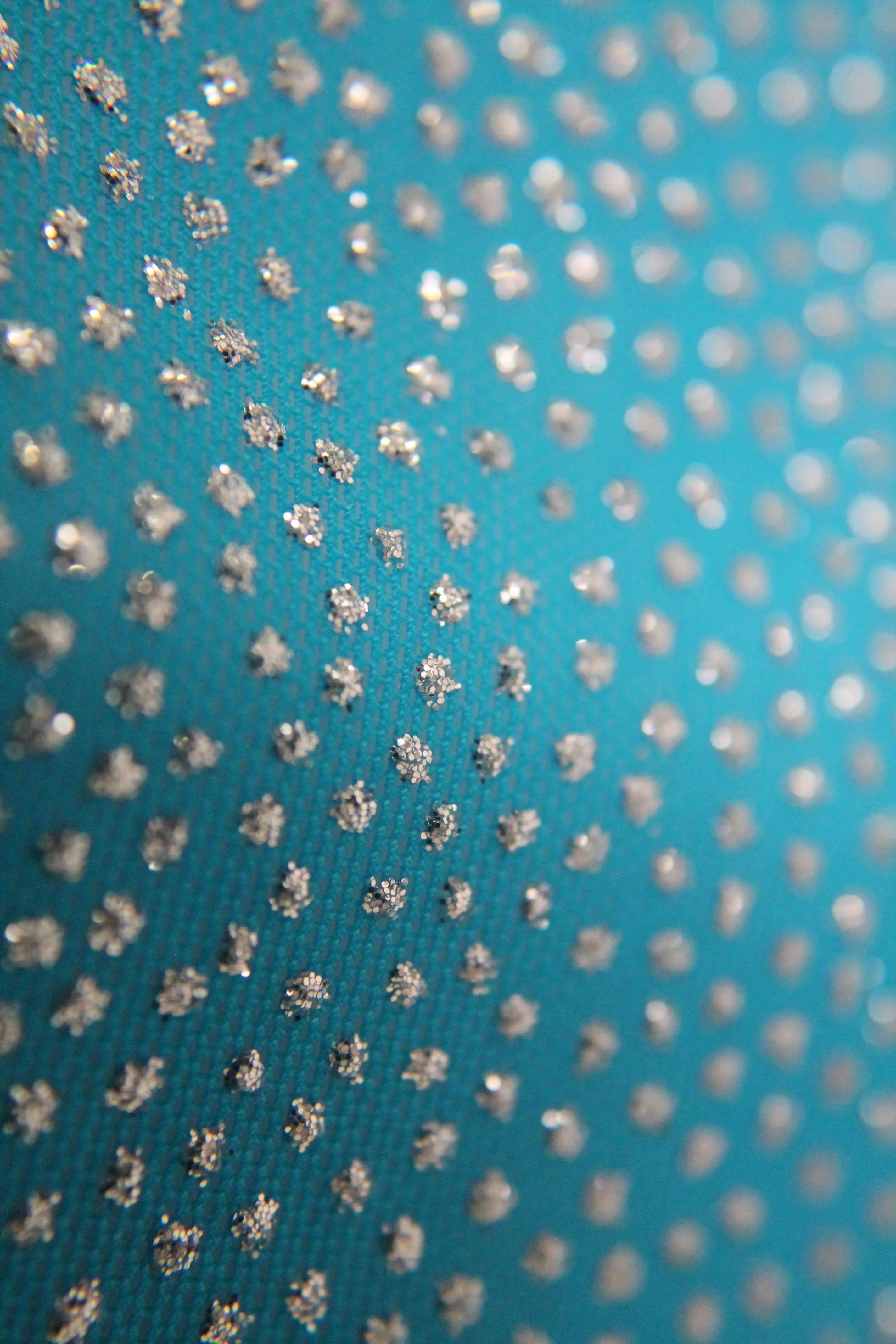 Unitard - Turquoise Silver Glitter