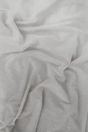 Unitard - White Silver Glitter