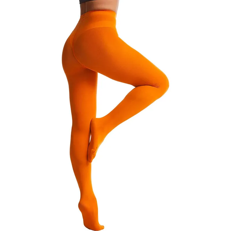 Women's 80 Denier Soft Semi Opaque Solid Color Footed Pantyhose Tights