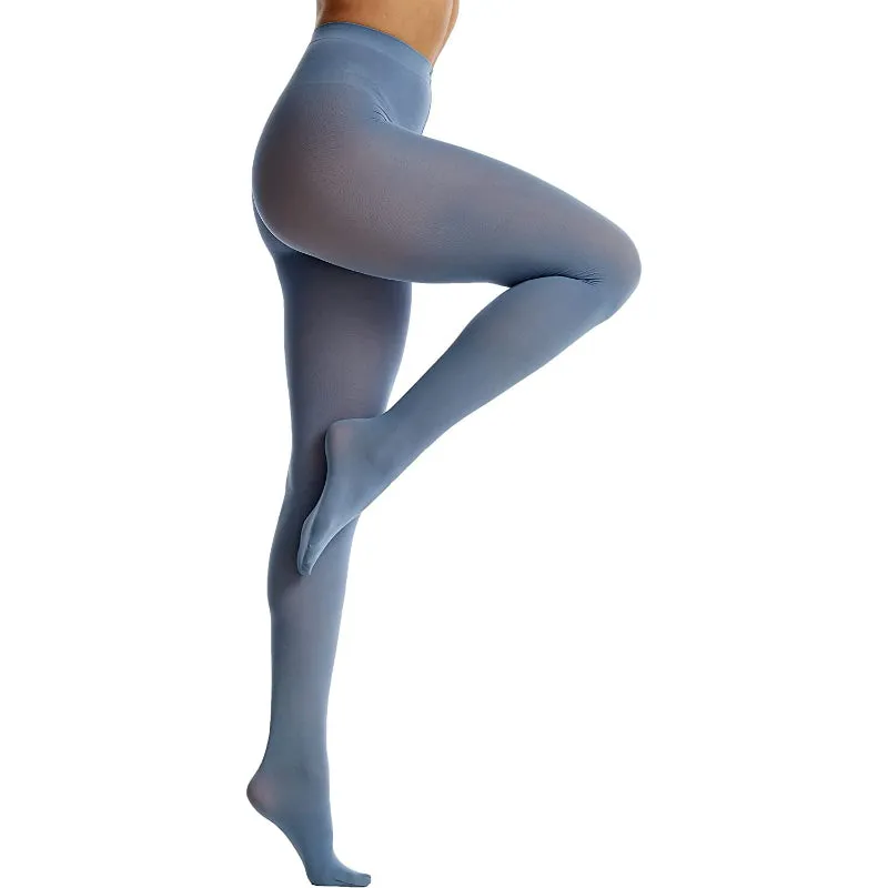 Women's 80 Denier Soft Semi Opaque Solid Color Footed Pantyhose Tights