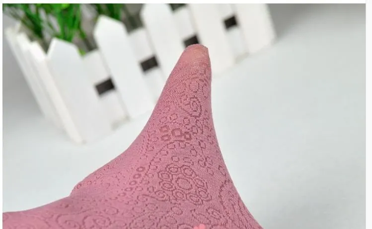 Women's Autumn Velvet High Waist Elastic Tights With Flower Pattern