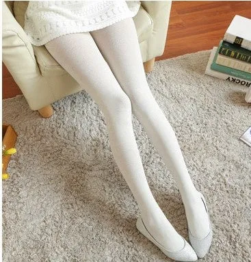 Women's Autumn Velvet High Waist Elastic Tights With Flower Pattern