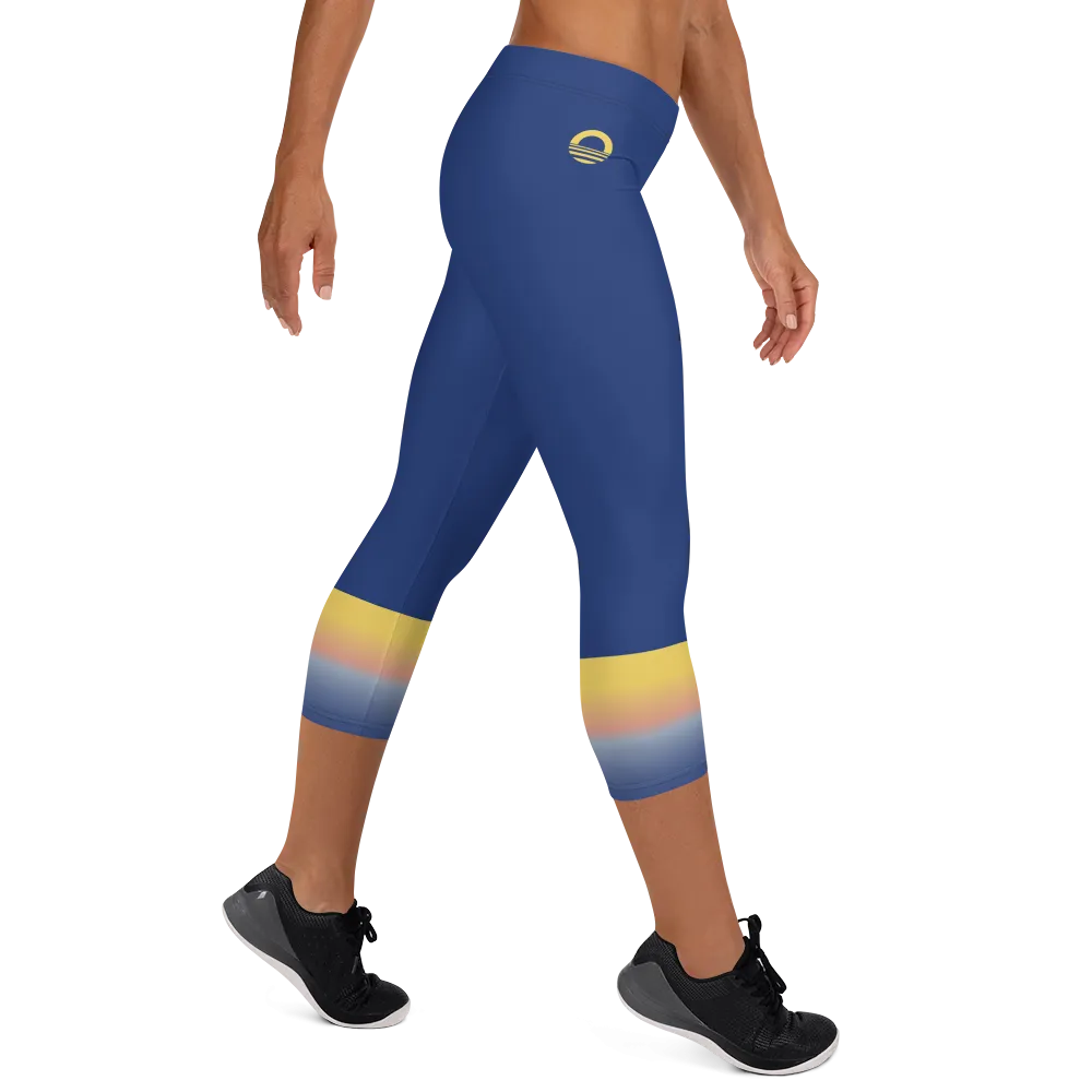 Women's Capri Tights - Evening Sun