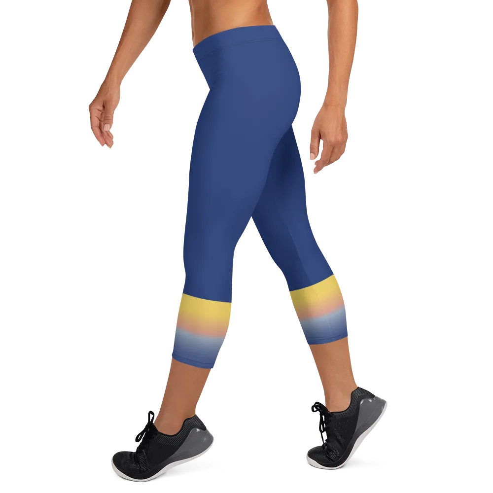 Women's Capri Tights - Evening Sun