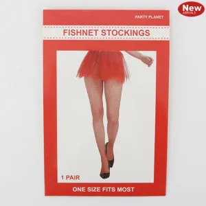Womens Red Fishnet Tights